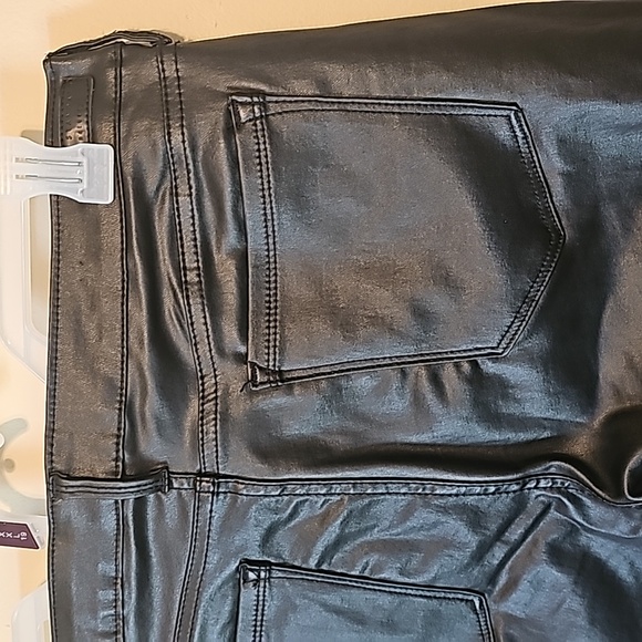 Social Standar by Sanctuary Women's Faux Leather Ankle Skinny Jeans Size 14 Blac - Picture 7 of 14